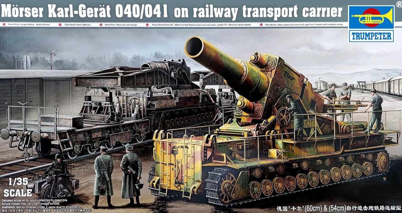 【CAN.DO 1/144 MORSER KARL】RAILWAY T C Dragon 1/144 Morser Karl w/Railway Transport Carrier Kit