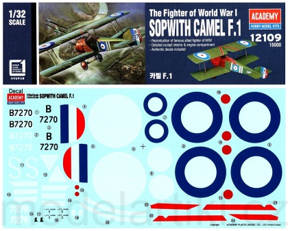 Sopwith Camel F.1, 1:32, 002/12109