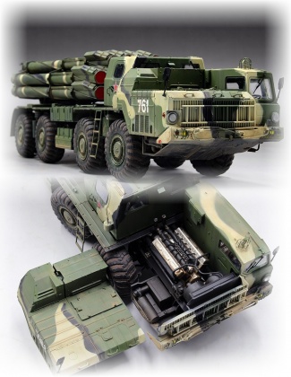 Russian 9A52-2 Smerch-M multiple rocket launcher of RSZO 9k58 Smerch MRLS, 1:35, 005/01020