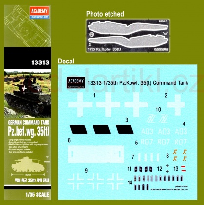 Pz.bef.wg.35(t) German Command Tank, 1:35, 002/13313