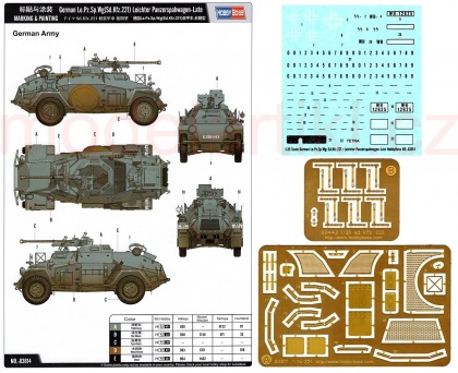 Le.Pz.Sp.Wg Sd.Kfz.221 Leichter Panzerspahwagen Late, 1:35, 008/83814