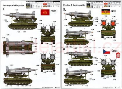 Soviet 2K11A  TEL w/9M8M Missile Krug-a (SA-4 Ganef), 1:35, 005/09523