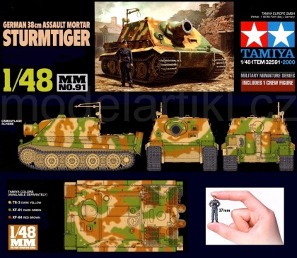 Sturmtiger German 38cm Assault Mortar, 1:48, 001/32591