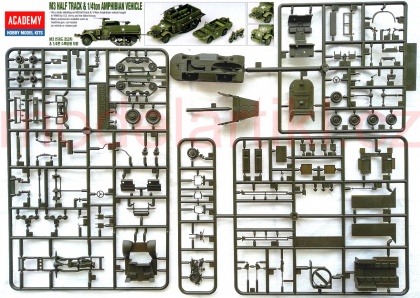 M3 Half Track & 1/4ton Amphibian Vehicle, 1:72, 002/13408