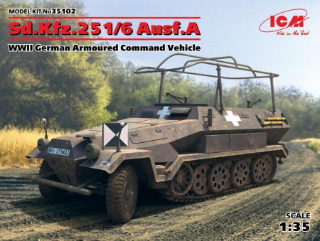 Sd.Kfz.251/6 Ausf.A, WWII German Armoured Command Vehicle, 1:35, 057/35102