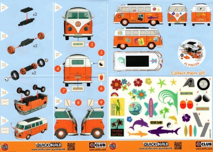 VW Camper Van Surfin QUICK BUILD, N/A, 006/J6032