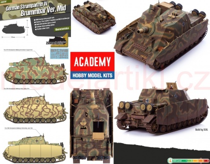 German Strumpanzer IV Brummbar (Ver.Mid) w/ Zimmerit, 1:35, 002/13525