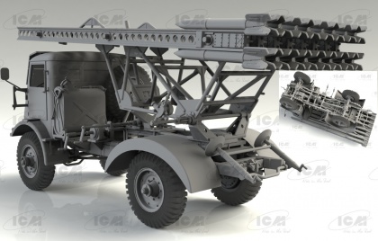 BM-13-16 on W.O.T. 8 chassis, WWII Soviet MLRS, 1:35, 057/35591