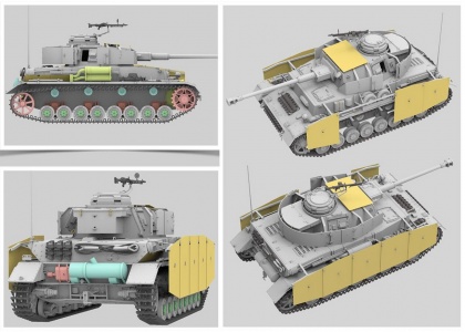 Panzerkampfwagen IV Ausf.H Sd.Kfz.161/1 (Early Production) w/Workable Track Links and Suspension Bars, 1:35, 099/RM-5046