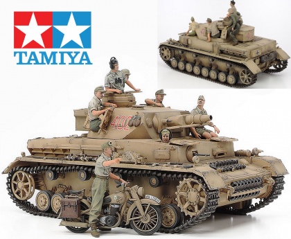 Panzerkampfwagen IV Ausf F. & Motorcycle (NORTH AFRICA), 1:35, 001/25208