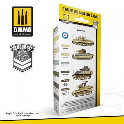 Caunter British Camo Colors 6x17ml, 085/A.MIG-7181