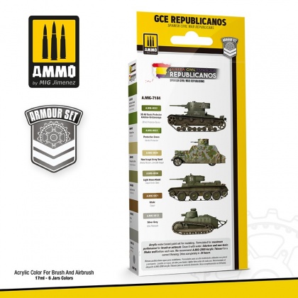 Spanish Civil War – Republicans Colors Set 6x17ml, 085/A.MIG-7184