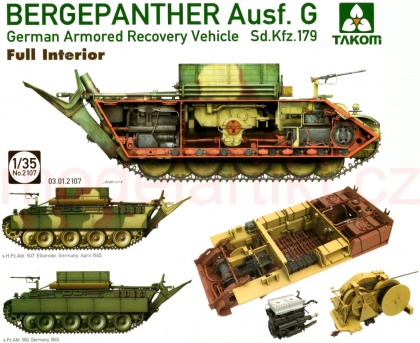 Bergepanther Ausf. G w/ full interior kit, 1:35, 103/2107