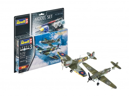 Bf109 G-10 & Spitfire Mk. V (Combat Starter Set), 1:72, 009/63710