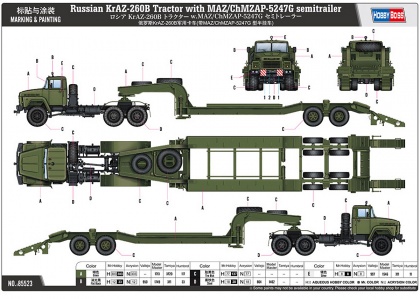 Russian KrAZ-260B Tractor with MAZ/ChMZAP-5247G semitrailer, 1:35, 008/85523