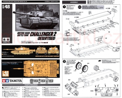 British Main Battle Tank CHALLENGER 2 (Desertised), 1:48, 001/32601
