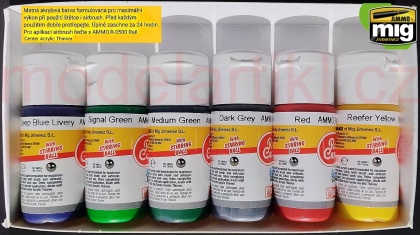 Spanish Renfe Locomotives Epoch IV Acrylic Colors Set RAIL CENTER 6x15ml, 085/AMMO.R-1000