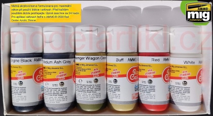 VIA Rail Canada Locomotives Acrylic Colors Set RAIL CENTER 6x15ml, 085/AMMO.R-1006