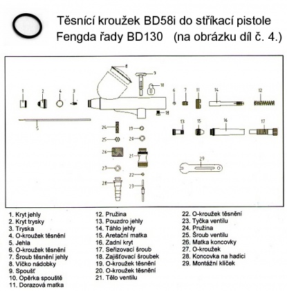 Těsnící kroužek Fengda BD58i, 016/BD58i