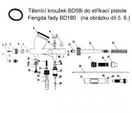 Těsnící kroužek Fengda BD58i, 016/BD58i