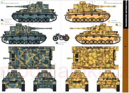 Panzerkampfwagen IV Ausf G. & Motorcycle (Eastern Front), 1:35, 001/25209