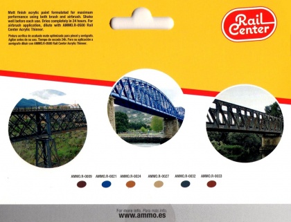 Metal Bridges Colors Set RAIL CENTER 6x15ml, 085/AMMO.R-1023