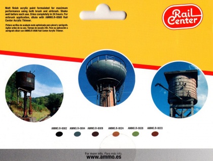 Water tanks Wood & Metal epoch I-II-III Colors Set RAIL CENTER 6x15ml, 085/AMMO.R-1027