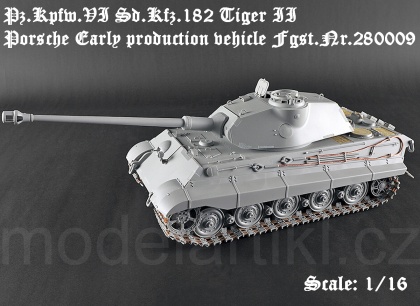 Pz.Kpfw.VI Sd.Kfz.182 Tiger II - Porsche Early production vehicle Fgst.Nr.280009(w/ full interior kit), 1:16, 005/00948