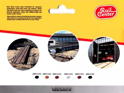 Turntables & Sheds Colors Set RAIL CENTER 6x15ml, 085/AMMO.R-1032
