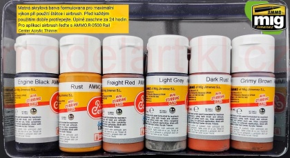 Turntables & Sheds Colors Set RAIL CENTER 6x15ml, 085/AMMO.R-1032