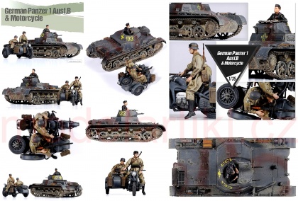 German PzKpfw I Ausf.B & Motorcycle Zündapp KS750, 1:35, 002/13556