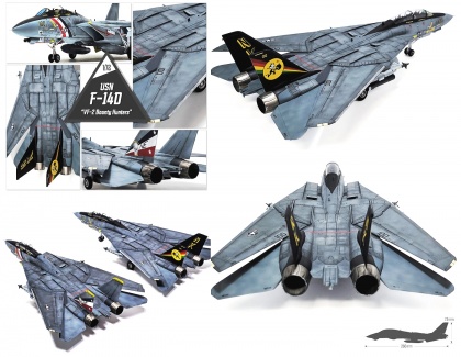 USN F-14D VF-2 Bounty Hunters, 1:72, 002/12590