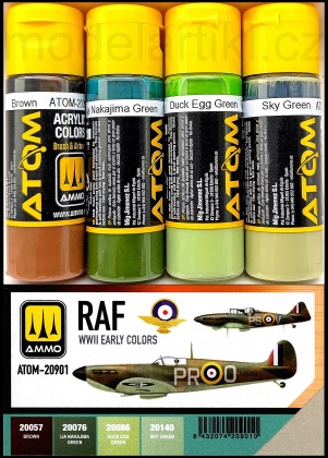 RAF WWII Early Colors Set 4x20ml, 085/ATOM-20901