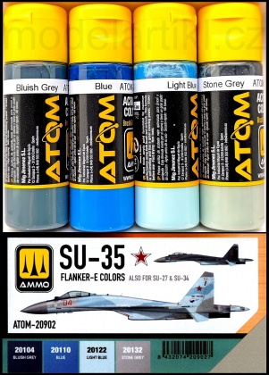 SU-35 FLANKER-E Colors Set (also for SU-27 and SU-34) 4x20ml, 085/ATOM-20902