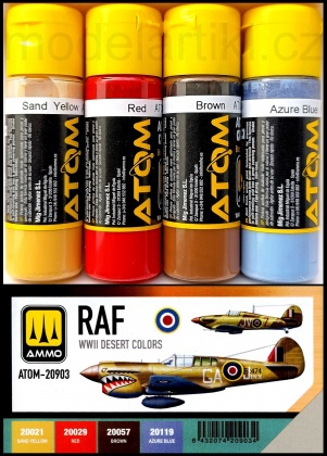 RAF WWII Desert Colors Set 4x20ml, 085/ATOM-20903