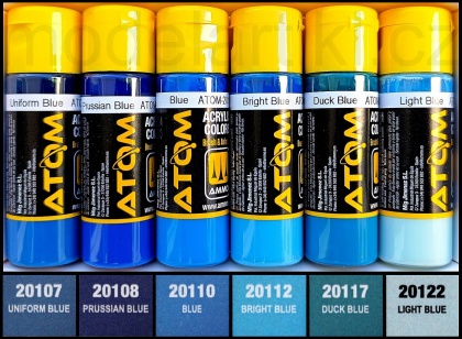 Gravity Set 2 - Blue Colors Set 6x20ml, 085/ATOM-20805