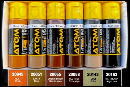 Railway Fast Method paint Colors Set 6x20ml, 085/ATOM-20853