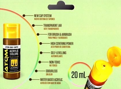 Railway Fast Method paint Colors Set 6x20ml, 085/ATOM-20853