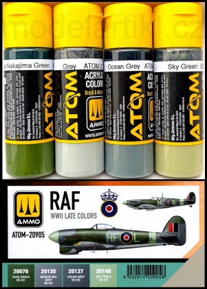RAF WWII Late Colors Set 4x20ml, 085/ATOM-20905