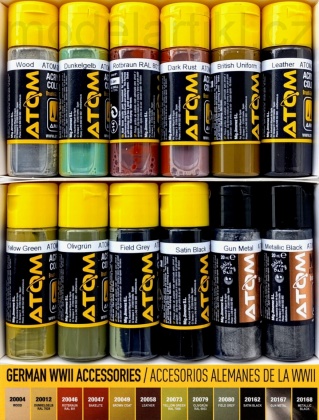 German WWII Accessories Colors Set 12x20ml, 085/ATOM-20745