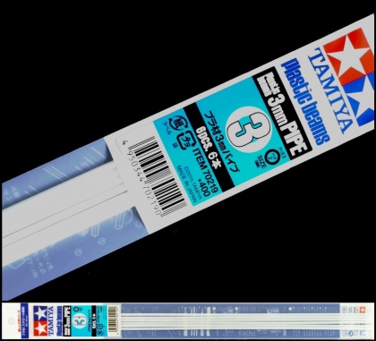 Plastic Beams White 3mm PIPE 40cm (6pcs.), 001/70219