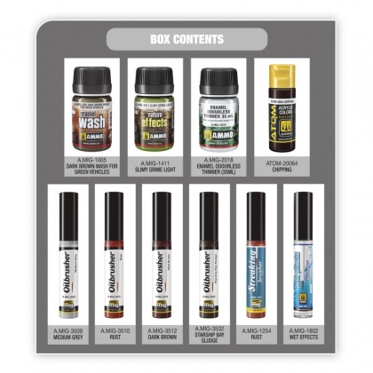 Ships and Submarines Weathering Super Pack 1x20ml, 6x10ml, 3x35ml, 085/A.MIG-7823