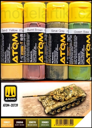 Modern Syria Camouflage Colors WWII Set 4x20ml, 085/ATOM-20739