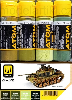 Vietnam War Vehicles Colors WWII Set 4x20ml, 085/ATOM-20740