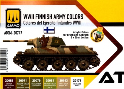 WWII Finnish Army Colors Set 6x20ml, 085/ATOM-20747