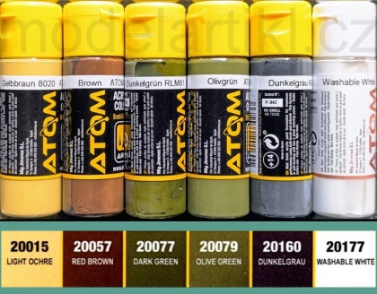 WWII Hungarian Army Colors Set 6x20ml, 085/ATOM-20749