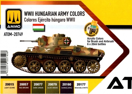 WWII Hungarian Army Colors Set 6x20ml, 085/ATOM-20749