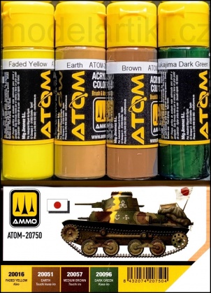 Early WWII Japanese Army Colors Set 4x20ml, 085/ATOM-20750
