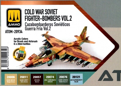 Cold War Soviet Fighter-Bombers Vol 2 Colors Set 6x20ml, 085/ATOM-20934