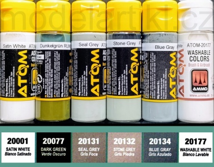 AV-8A & Gr 1/3 Harrier Colors Set 6x20ml, 085/ATOM-20937